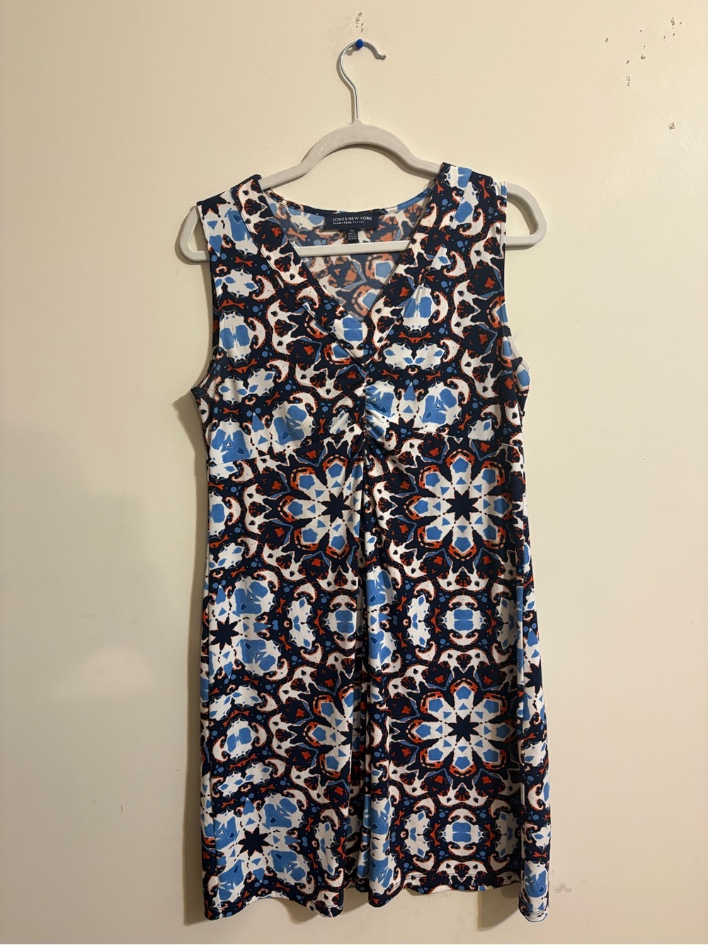 Jones New York‎ Signature dress women’s Medium Petite sleeveless blue orange